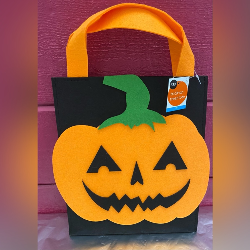 Halloween Pumpkin Felt Treat Kids Bag